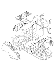 Operators Platform-Upper Diagram and Parts List for RZT-S42ZERO (17AVCEDS710)(2015) Cub Cadet Lawn Tractor